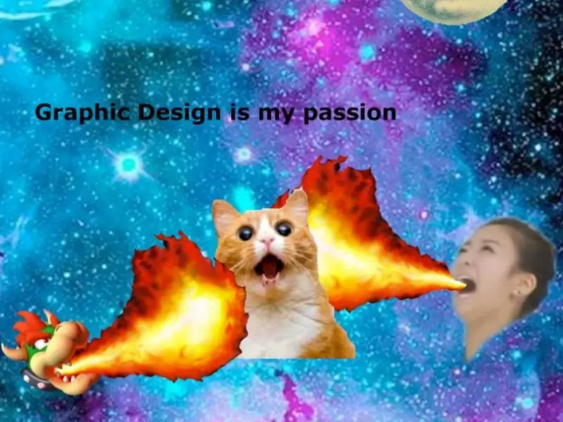 A funny “Graphic Design Is My Passion” meme image showing a humorous graphic design concept and creative joke.