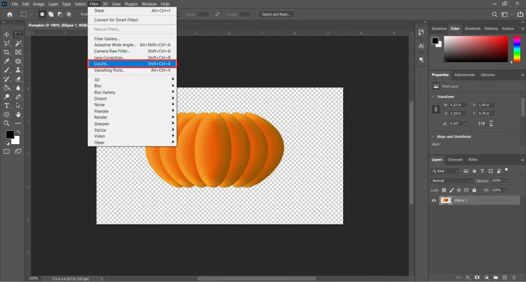 Photoshop tutorial showing how to change and adjust a shape using transform tools for creative image editing