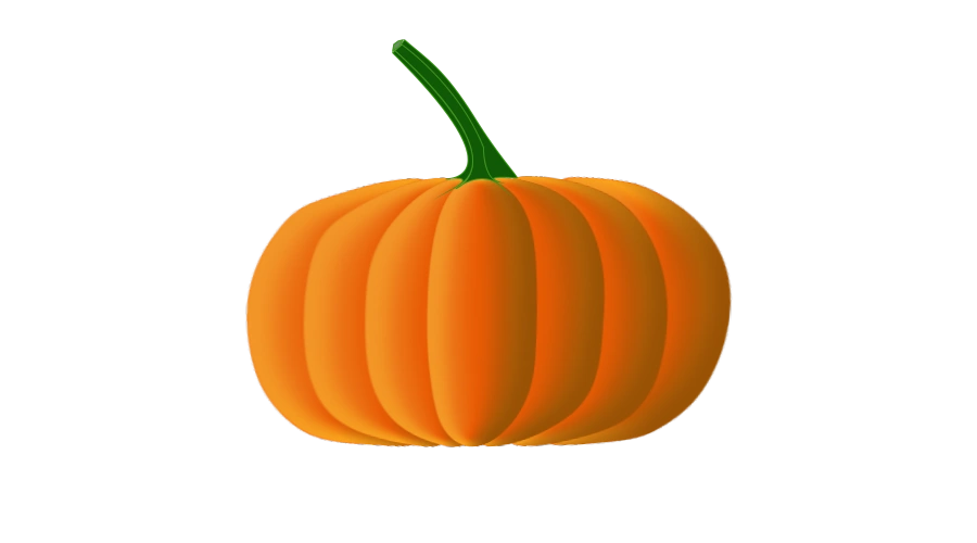 A completed pumpkin illustration created in Adobe Photoshop