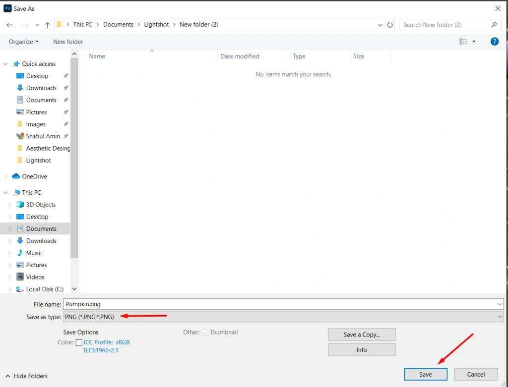 Photoshop Save option used to store an edited project file and preserve image editing changes