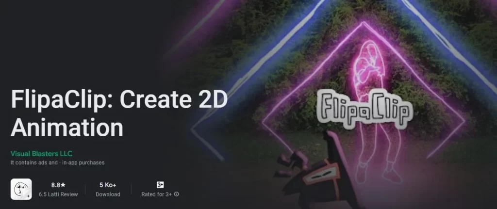 FlipaClip drawing app interface featuring animation tools, frame-by-frame sketching, and creative features for making cartoons and animated videos on Android.

Select 78 more words to run Humanizer.