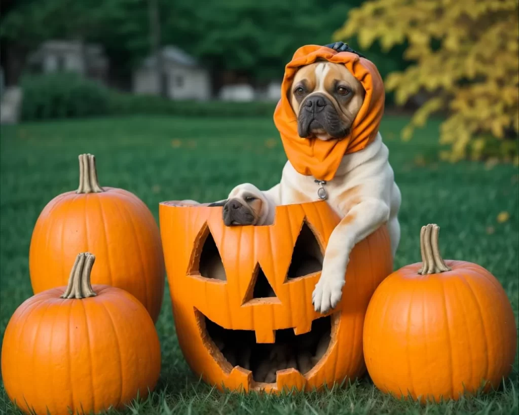 Pet Halloween photoshoot featuring a dressed-up animal in a themed costume with spooky decorations and creative props for a fun festive atmosphere.

Select 77 more words to run Humanizer.