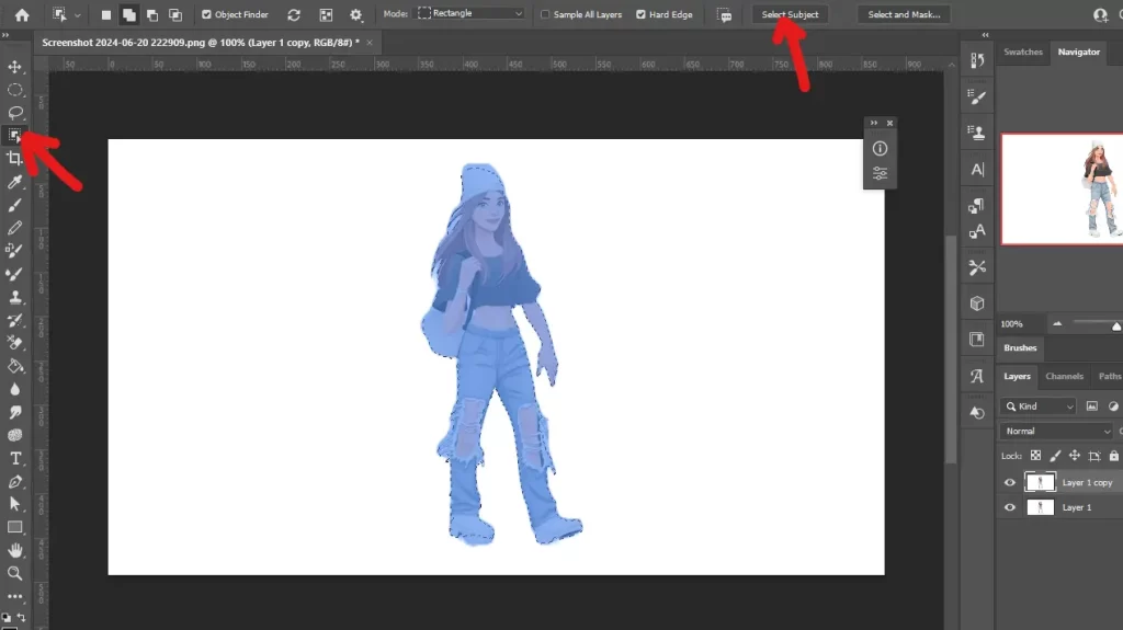 Removing the background of a photo in Photoshop before creating a realistic drop shadow effect