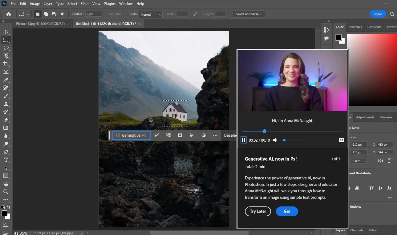 Using AI Generative Fill of Photoshop