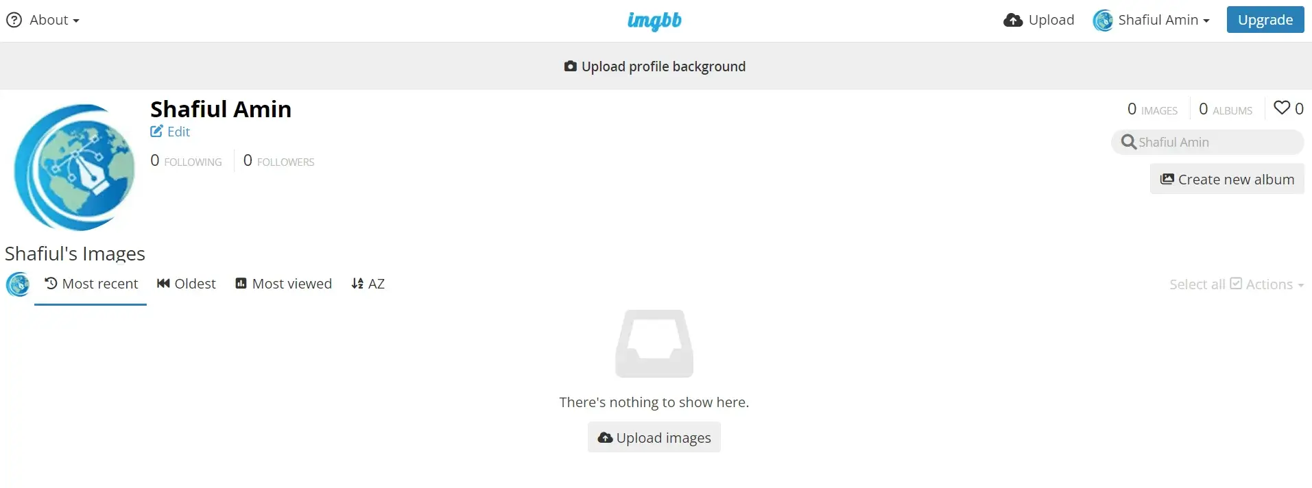 imgbb user homepage