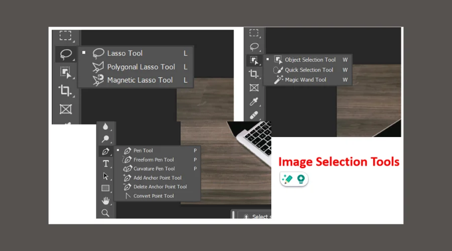 image selections tools for background removing