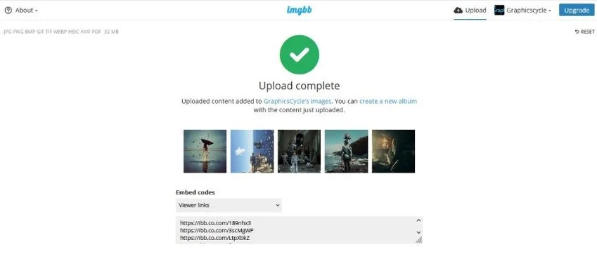 upload complete page