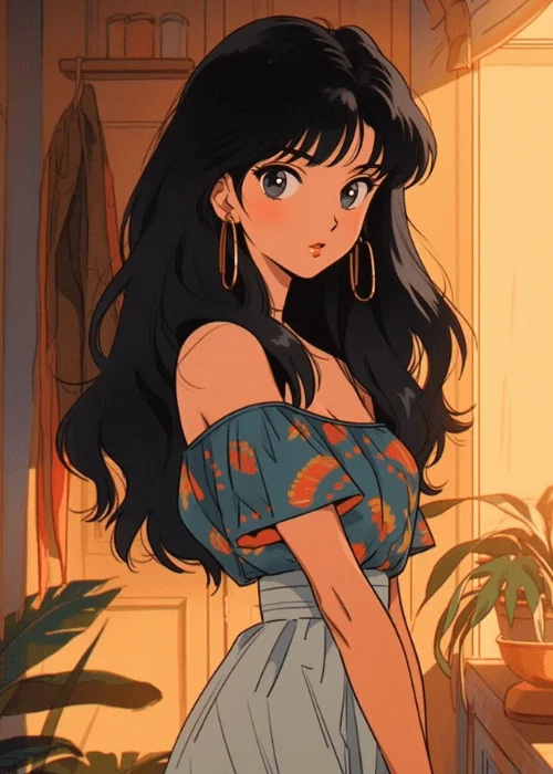 Vintage 90s Anime Style