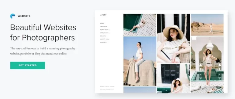 Pixieset as a website builder 