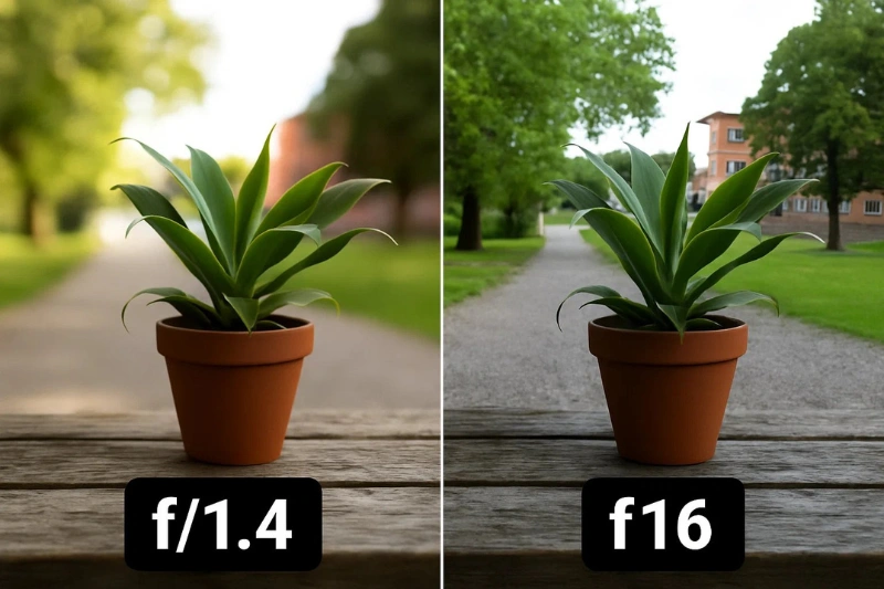 Aperture Depth of Field Comparison