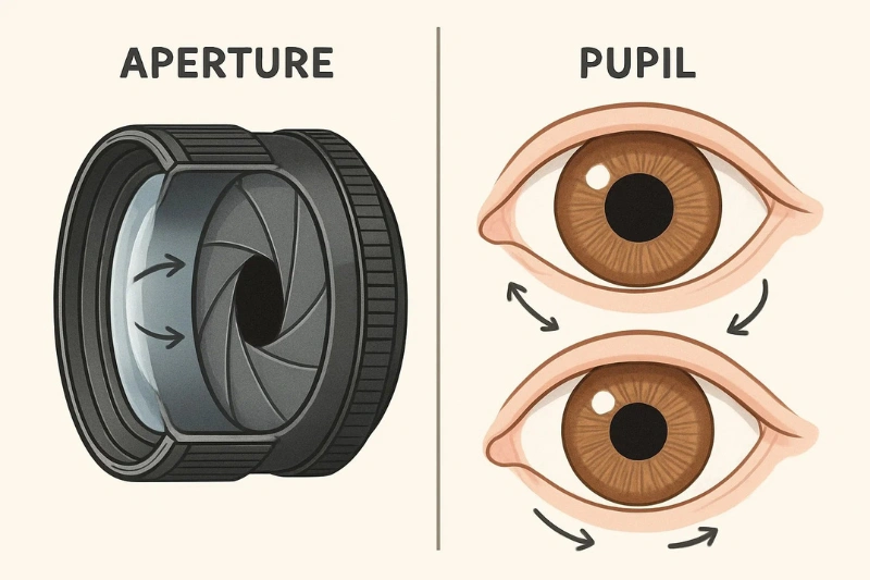 Camera Aperture vs Human Eye Pupil