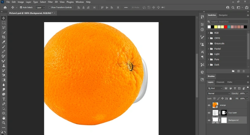 choose white background layer
