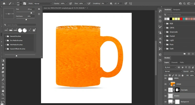 Create Shadow with Brush Tool