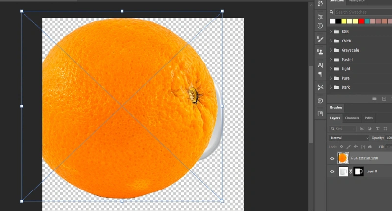 double click orange layer