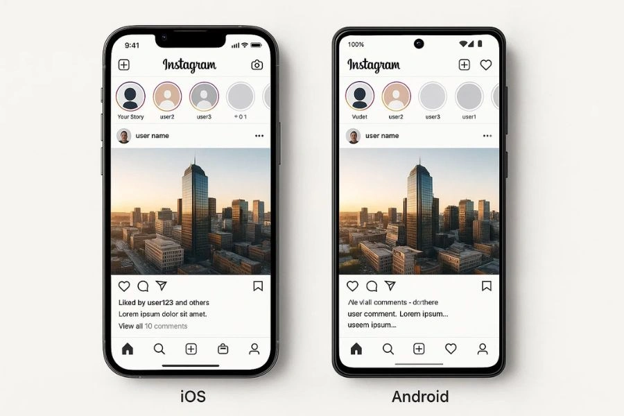 iOS vs Android App Interface Comparison