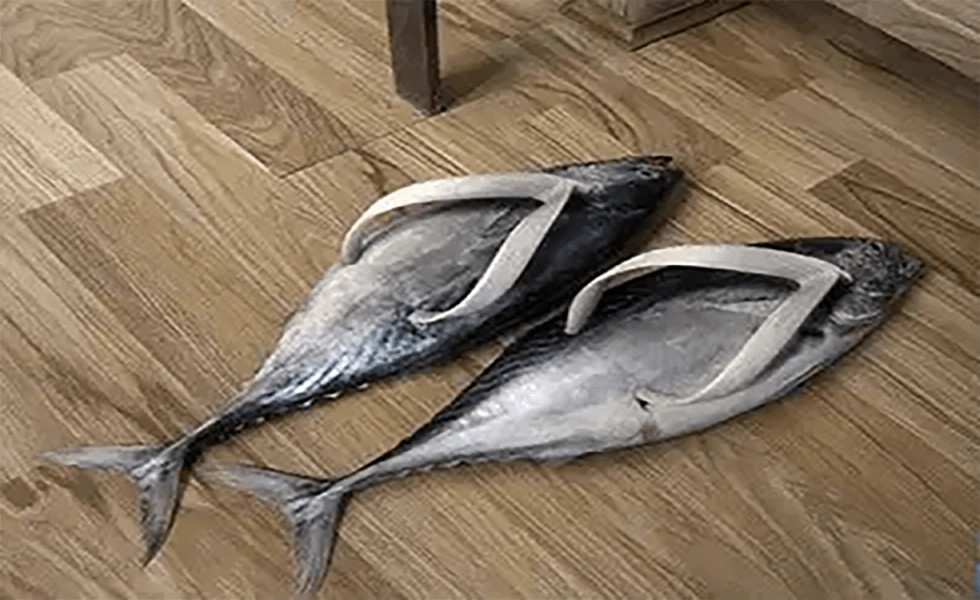 man fish thongs