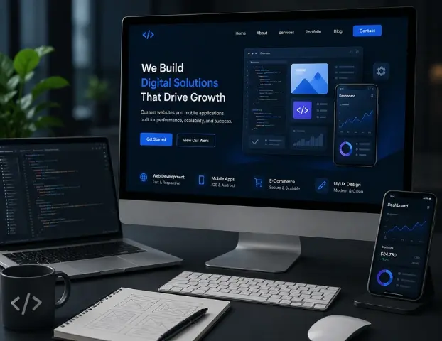 Developers building a professional web application for business needs