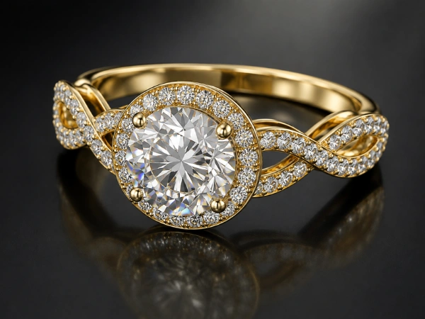 Luxury Diamond Ring 3D Render